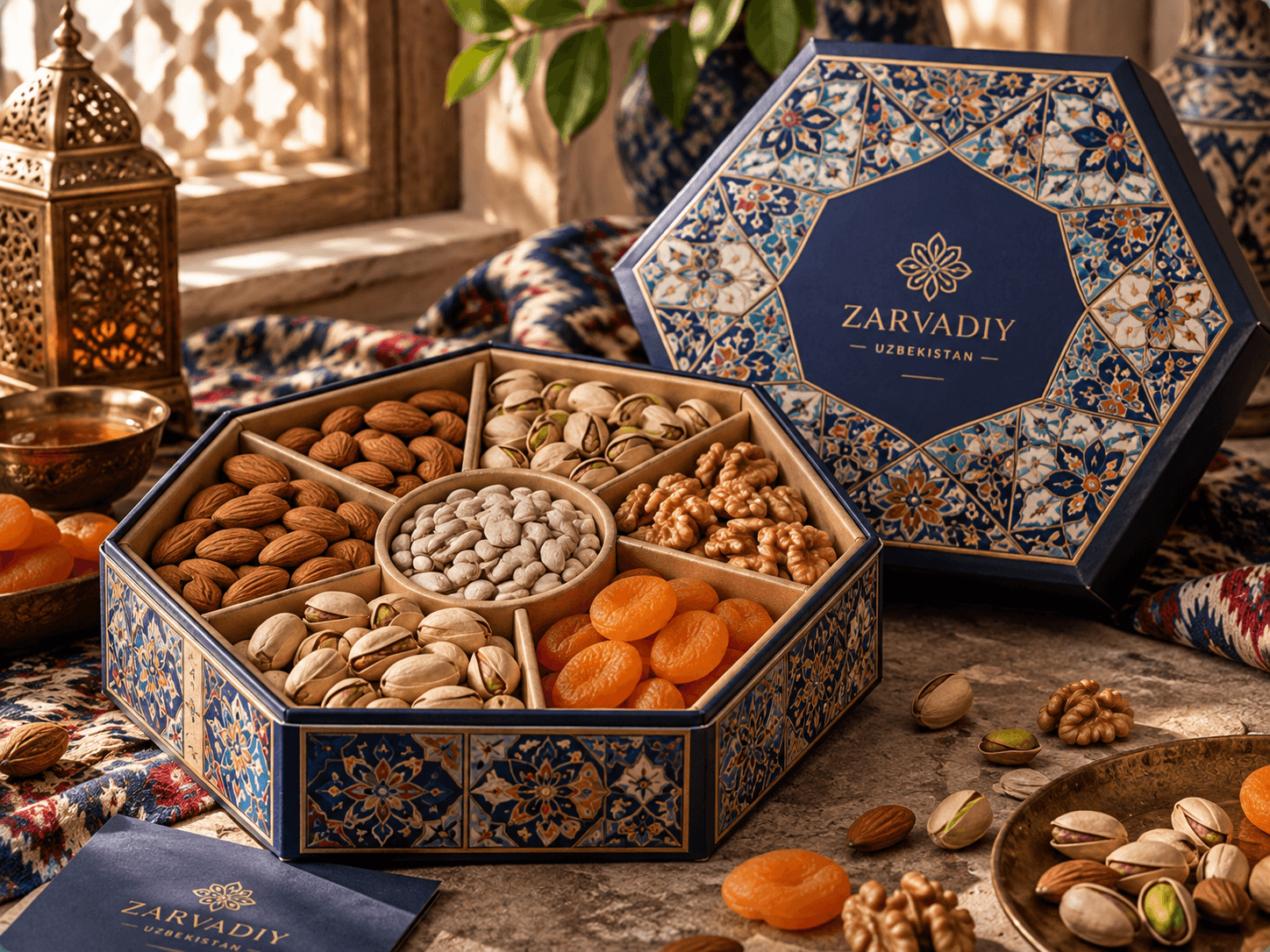 ZARVADIY gift box with dried fruits and nuts (illustrative)